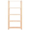 vidaXL 5-Tier Storage Racks 3 pcs 31.5"x15"x66.9" Solid Pinewood 551.2 lb