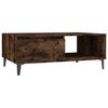 vidaXL Coffee Table Smoked Oak Engineered Wood, Metal Coffee Table