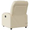 vidaXL Electric Massage Recliner Chair Cream Polyester, Metal, Plywood