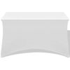 vidaXL Table Slipcover Set of 2 White 90% Polyester, 10% Elastane