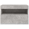 vidaXL TV Wall Cabinet Concrete Gray Engineered Wood Medium