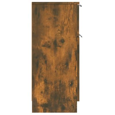vidaXL Sideboard Smoked Oak 11.8"x11.8"x27.6" Engineered Wood