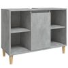 vidaXL Sink Cabinet Concrete grey Engineered wood, solid eucalyptus wood
