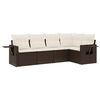 vidaXL Garden Sofa Set Brown