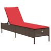 vidaXL Patio Sun Lounger Brown