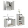 vidaXL Bathroom Furniture Set Concrete Gray Engineered Wood, Glass Large