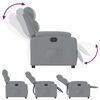 vidaXL Recliner Chair Light grey Polyester (fabric), metal, plywood Single