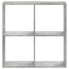 vidaXL Bookcase Concrete grey Engineered wood Medium Bookcase