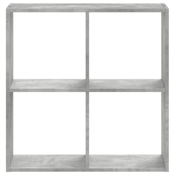 vidaXL Bookcase Concrete grey Engineered wood Medium Bookcase