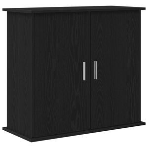 vidaXL Aquarium Stand Black Oak 31.9x14.2x28.7" Engineered Wood