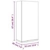 vidaXL Bathroom Cabinet White Engineered Wood Compact Bathroom Cabinet