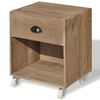 vidaXL Bedside Cabinet Brown Solid wood Standard Bedside Cabinet