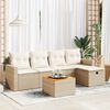 vidaXL Garden Sofa Set Beige PE rattan 5 Person Modular