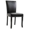 vidaXL Dining Chairs 2 pcs Black Faux Leather