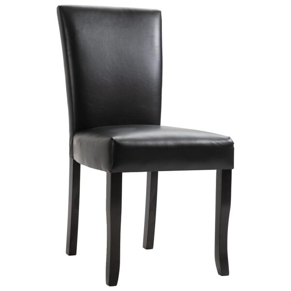 vidaXL Dining Chairs 2 pcs Black Faux Leather