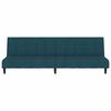 vidaXL Sofa Bed Blue Velvet (100% polyester), wood, plastic Medium
