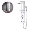 vidaXL Shower Panel Unit 9.8x16.9x47.2" Silver