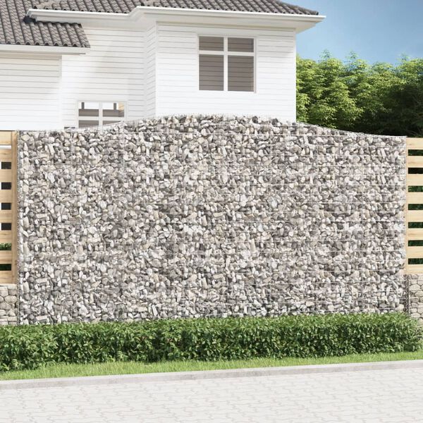 vidaXL Gabion Basket Set of 2 Silver Galvanized iron Large Durable