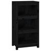 vidaXL Book Cabinet Black Solid pinewood Standard Book Cabinet