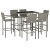 vidaXL Garden Bar Set Grey, Black