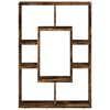 vidaXL Bookcase Smoked Oak Engineered Wood Medium Bookshelf