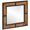 vidaXL Bathroom Mirror Natural wood with black borders Solid Acacia wood