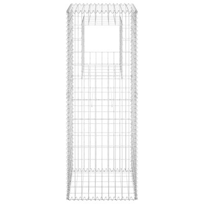 vidaXL Gabion Basket Post 19.7"x19.7"x55.1" Iron