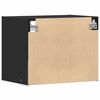 vidaXL Wall-mounted Bedside Cabinet Black Engineered wood