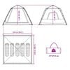vidaXL Camping Tent Dome 5-Person Blue Quick Release