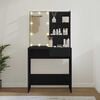 vidaXL Dressing Table Black Engineered wood, acrylic Medium