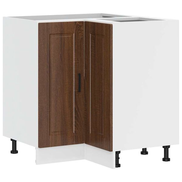 vidaXL Kitchen Corner Base Cabinet Brown Oak Engineered Wood Large
