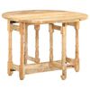 vidaXL Dining Table Natural Wood Solid Mango Wood Medium Durable