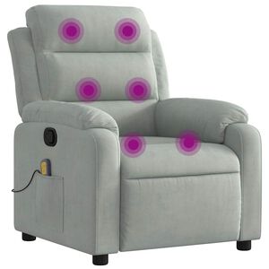 vidaXL Massage Recliner Chair Light gray