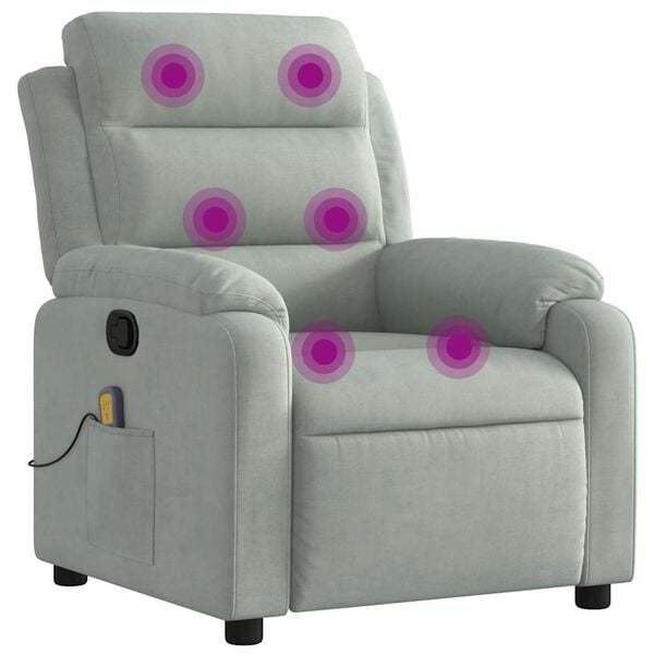 vidaXL Massage Recliner Chair Light gray