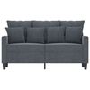vidaXL 2-seater Sofa Dark grey Velvet (100% polyester), metal, textilene