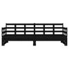 vidaXL Pull-out Day Bed Black Solid pine wood 2x