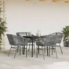 vidaXL Garden Dining Set Grey, Light Grey, Black