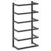 vidaXL Towel Rack Black Steel Towel Rack Rectangular Contemporary