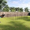 vidaXL Dog Kennel Black Powder-coated steel Extra Large Durable