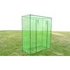 vidaXL Greenhouse Transparent green PVC, Powder-Coated Steel Small