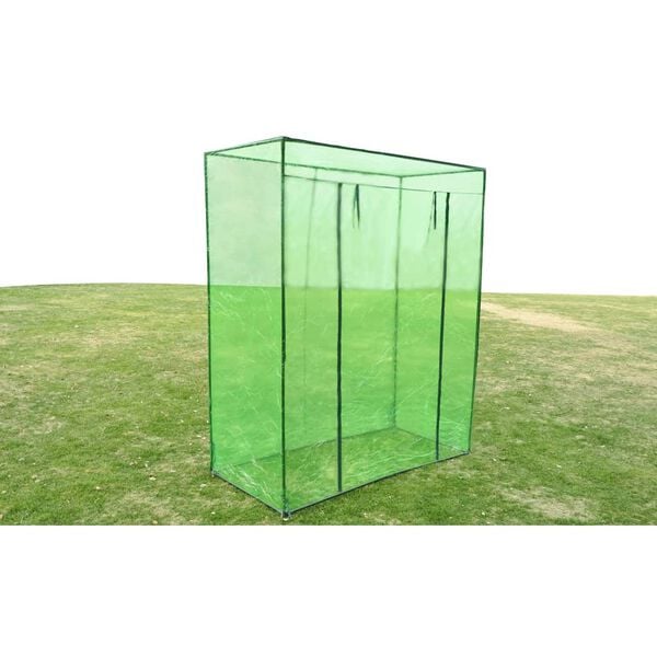 vidaXL Greenhouse Transparent green PVC, Powder-Coated Steel Small