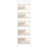 vidaXL Book Cabinet White Solid pine wood Medium Book Cabinet
