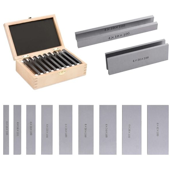 vidaXL Parallel Pads 3.94 " 18 pcs 0.39 - 1.65 "