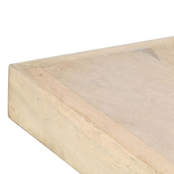 vidaXL Dining Table Bleached Mango Wood Solid Bleached Mango Wood