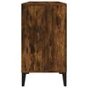 vidaXL Sink Cabinet Smoked Oak Engineered wood, metal Medium