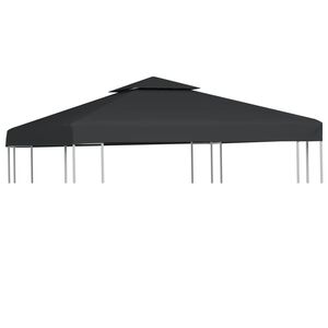 vidaXL Gazebo Canopy Dark Grey Polyester with PVC coating 10 x 10 ft