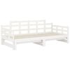vidaXL Day Bed White Solid pine wood 2x Pull-Out Day Bed Rectangular