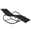 vidaXL Sun Lounger Set of 2 Black Powder-coated steel, Textilene, Foam