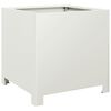 vidaXL Garden Planter White Steel 15.7x15.7x15.7 in Durable