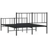 vidaXL Bed Frame Black Powder-coated steel Full Bed Frame Rectangular